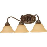 View 3 Light Sonoma Bronze Champagne Glass Shades Vanity Light Fixture