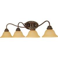 View 4 Light Sonoma Bronze Champagne Glass Shades Vanity Light Fixture