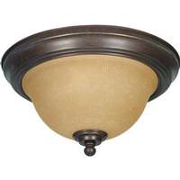 View 2 Light Sonoma Bronze Champagne Glass Shade Ceiling Light Fixture