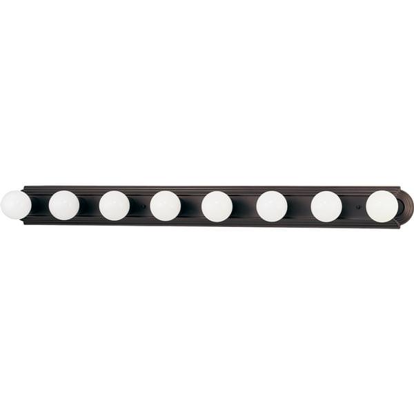 8 Light Mahogany Bronze Vanity Light Fixture