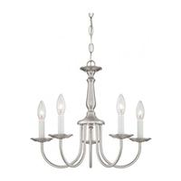 Nuvo Lighting 5 Light Brushed Nickel Candlesticks Chandelier Light Fixture