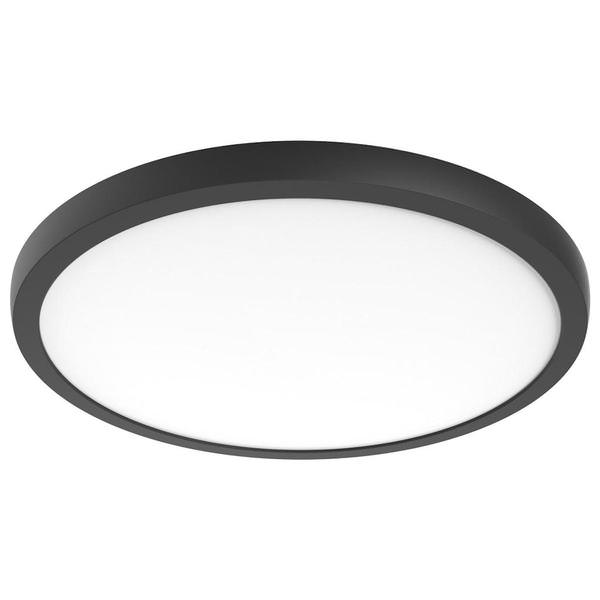 19" 34 watt 120/277 volt CCT Selectable Black Round Dimmable LED Ceiling Light