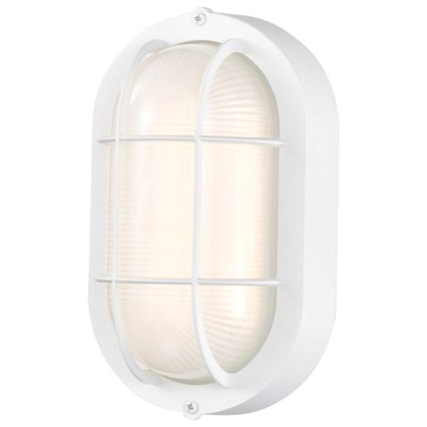 14 watt 120 volt 3000K White Frosted Glass LED Outdoor Wall Sconce