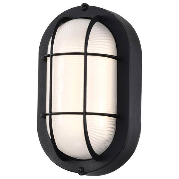 14 watt 120 volt 3000K Black Frosted Glass LED Outdoor Wall Sconce