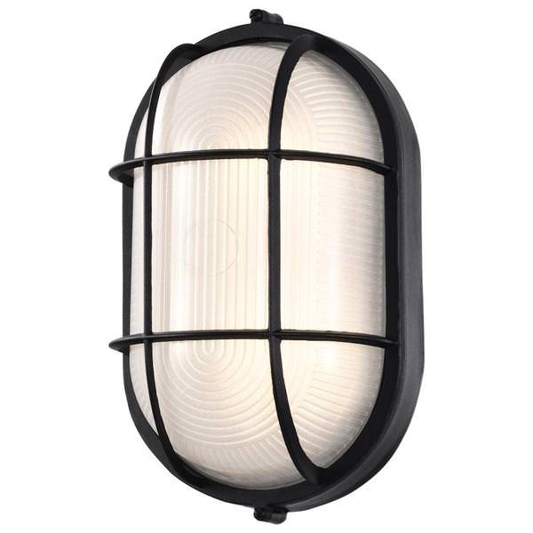 18.5 watt 120 volt 3000K Black Frosted Glass LED Outdoor Wall Sconce