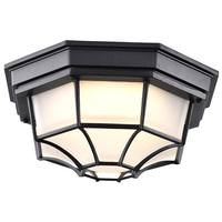 Nuvo Lighting 18.5 watt 120 volt 3000K Black Dimmable Frosted Glass Shade Flush Mount