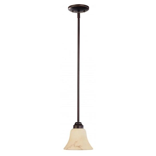 1 Light Copper Espresso Honey Marble Glass Shade Mini Pendant Light Fixture