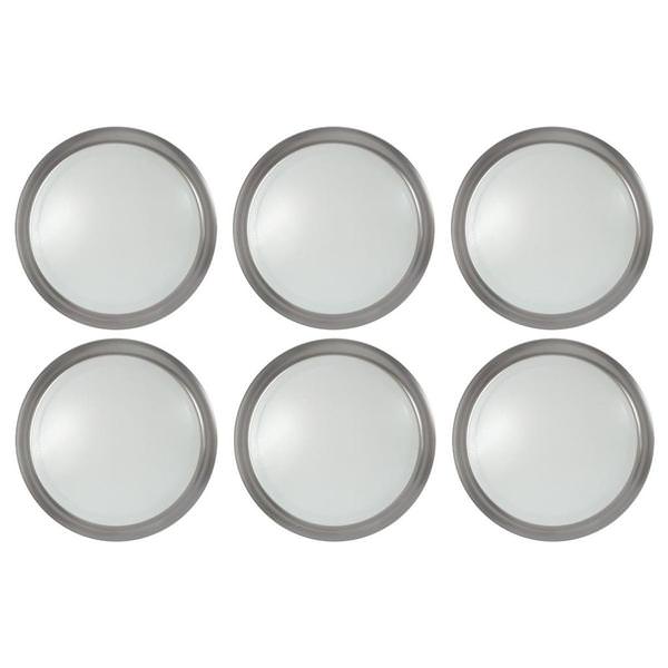 10" 16 watt 120 volt 5000K Daylight Brushed Nickel Dimmable LED Disk Light (6 Pack)