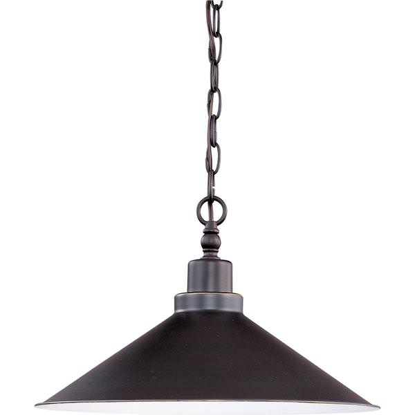 1 Light Mission Dust Bronze Metal Shade Pendant Light Fixture
