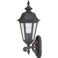 View 3 Light 11" Satin Iron Ore Seeded Mist Glass Shade Outdoor Wall Lantern Light Fixture