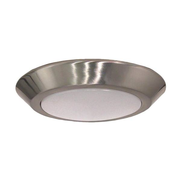 7" 15 watt 120 volt 3000K Dimmable Brushed Nickel LED Disk Light