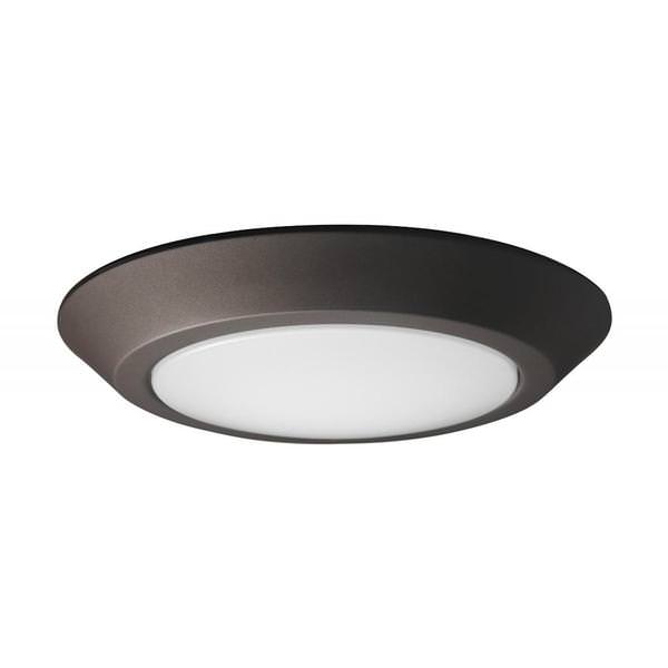 7" 15 watt 120 volt 3000K Dimmable Mahogany Bronze LED Disk Light