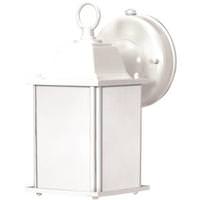 Nuvo Lighting 1 Light 4" White Frosted Glass Shade Outdoor Wall Lantern Light Fixture with Photocell