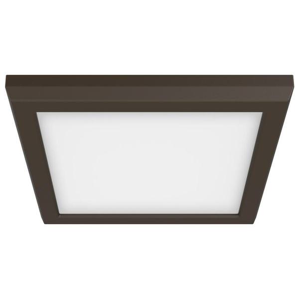 7" 11 watt 120 volt CCT Selectable Bronze Square Dimmable LED Ceiling Light