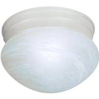 Nuvo Lighting 1 Light Textured White Alabaster Glass Mushroom Shade Ceiling Light Fixture