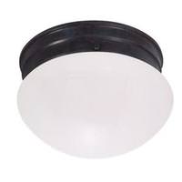 Nuvo Lighting 1 Light Mahogany Bronze Frosted Glass Shade Ceiling Light Fixture