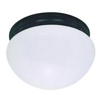 Nuvo Lighting 2 Light 10" Round Mahogany Bronze Frosted Mushroom Glass Shade Ceiling Light Fixture