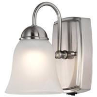 Nuvo Lighting 1 Light 8 Watt Brushed Nickel Alabaster Glass Dimmable LED Wall Light Fixture