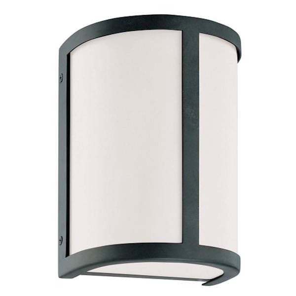 1 Light Aged Bronze Satin White Glass Shade Wall Sconce Light Fixture