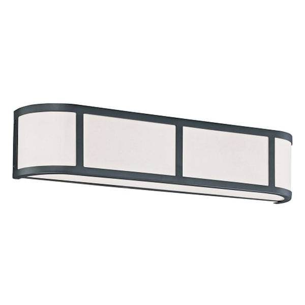 3 Light Aged Bronze Satin White Glass Shade Vanity Light Fixture