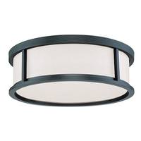 View 3 Light 17" Round Aged Bronze Satin White Glass Shade Ceiling Light Fixture