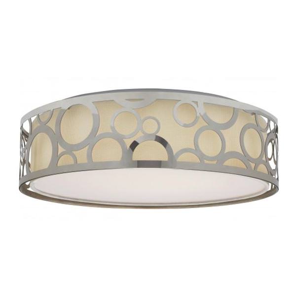 15" 16.5 watt 120 volt 3000K Natural White Polished Nickel LED Ceiling Light Fixture