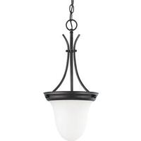 Nuvo Lighting 1 Light Mahogany Bronze Frosted White Glass Shade Pendant Light Fixture