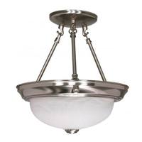 Nuvo Lighting 2 Light Brushed Nickel Alabaster Glass Shade Ceiling Light Fixture