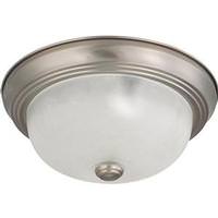 Nuvo Lighting 2 Light Brushed Nickel Frosted White Glass Shade Ceiling Light Fixture