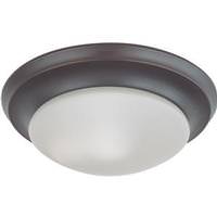 Nuvo Lighting 1 Light Mahogany Bronze Frosted Glass Shade Ceiling Light Fixture