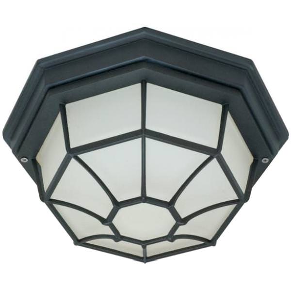 60 watt 1 Light 12" Textured Black Ceiling Light Fixture