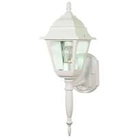 View 1 Light White Clear Seed Glass Shade Wall Lantern