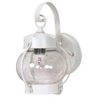 Nuvo Lighting 1 Light White Clear Seed Glass Shade Post Lantern