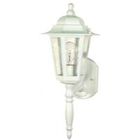 Nuvo Lighting 1 Light 20" White Clear Seed Glass Shade Wall Lantern
