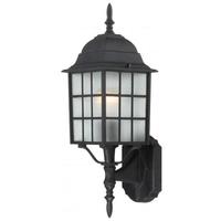 Nuvo Lighting 1 Light 18" Textured Black Frosted Glass Shade Wall Lantern