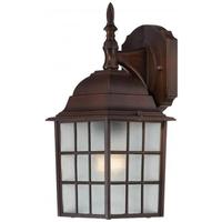 Nuvo Lighting 1 Light 14" Rustic Bronze Frosted Glass Shade Wall Lantern