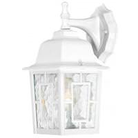 Nuvo Lighting 1 Light 12" White Clear Water Glass Shade Wall Lantern