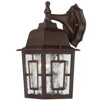 Nuvo Lighting 1 Light 12" Rustic Bronze Clear Water Glass Shade Wall Lantern