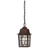 Nuvo Lighting 1 Light 11" Rustic Bronze Clear Water Glass Shade Hanging Lantern