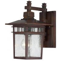 Nuvo Lighting 1 Light 12" Rustic Bronze Clear Seeded Glass Shade Wall Lantern