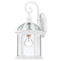 Nuvo Lighting 1 Light 15" White Clear Seeded Glass Shade Wall Lantern