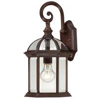 Nuvo Lighting 1 Light 15" Rustic Bronze Clear Beveled Glass Shade Wall Lantern