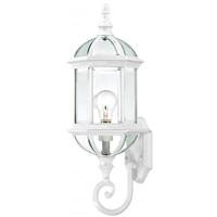 Nuvo Lighting 1 Light 22" White Clear Beveled Glass Shade Wall Lantern