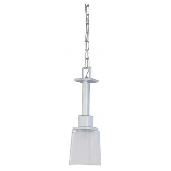 1 Light Polished Chrome Sandstone Etched Glass Shade Mini Pendant Light Fixture