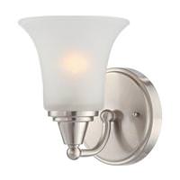 Nuvo Lighting 1 Light Brushed Nickel Frosted Glass Shade Vanity Light Fixture