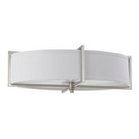 Nuvo Lighting 6 Light Brushed Nickel Slate Gray Fabric Shade Ceiling Light Fixture