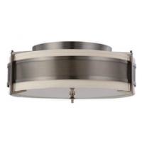 View 4 Light Hazel Bronze Khaki Fabric Shade Ceiling Light Fixture