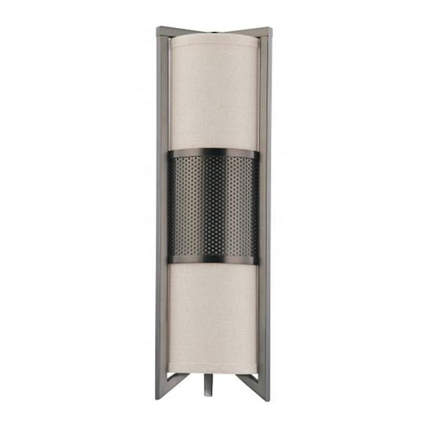 3 Light Hazel Bronze Khaki Fabric Shade Cream Diffuser Vertical Wall Sconce Light Fixture