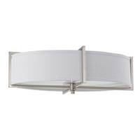 Nuvo Lighting 6 Light Brushed Nickel Slate Gray Fabric Shade Ceiling Light Fixture