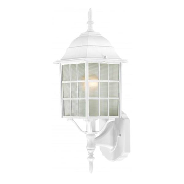 1 Light 18" White Frosted Glass Shade Wall Light Fixture